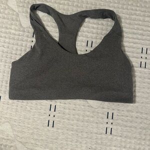 Old Navy Gray Sports Bra Racerback Design